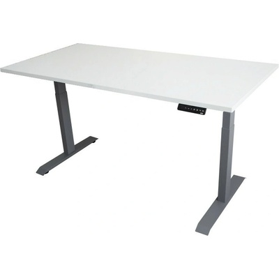 ZLKL Polohovací stôl dvojmotorový 160 x 80 cm sivý / biely P00044-12