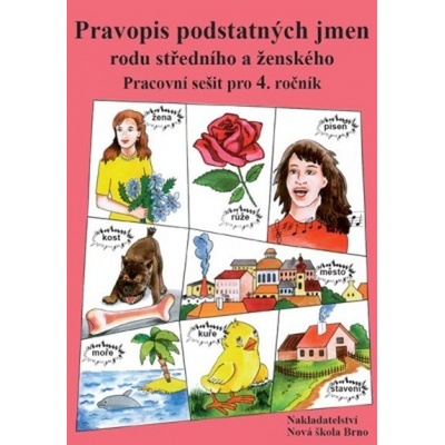 Pravopis podstatných jmen rodu středního a ženského Pracovní sešit pro 4. ročník