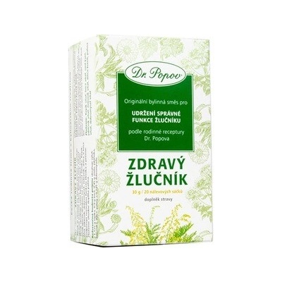 Dr. Popov Čaj Zdravý žlučník 20 x 1,5 g
