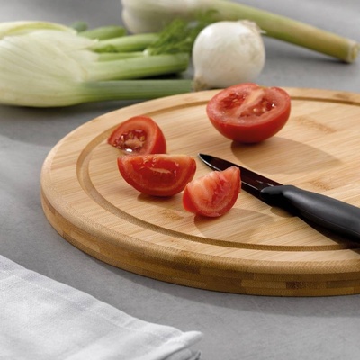 kela 30 см кръгла бамбукова кухненска дъска KELA от серия Katana