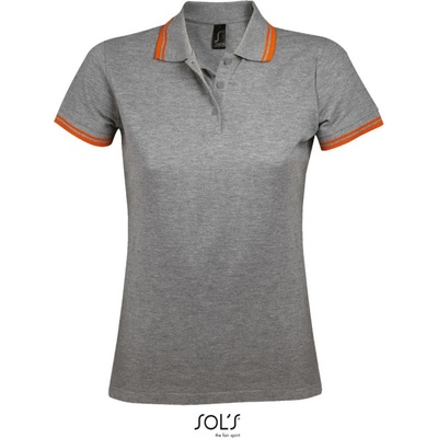 SOL's Collection Polokošile Pasadena Women krátký rukáv dámská COT-250578n3001 Melír šedá oranžová