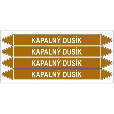 Značení potrubí, kapalný dusík,4 ks, 250 × 26 mm PZ 007869
