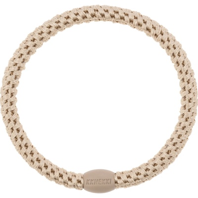 KKNEKKI Gumička do vlasů Kknekki Slim Light Beige, béžová barva, textil – Zboží Dáma