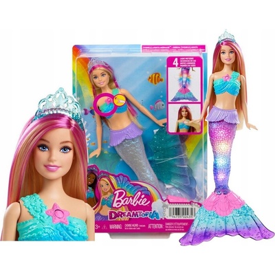 Barbie Dreamtopia mořská panna s třpytivými světly – Zboží Dáma