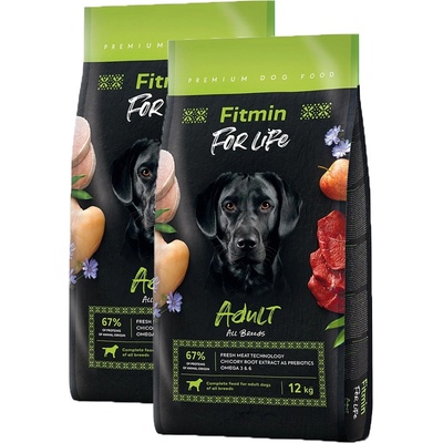 Fitmin For Life Dog Adult All Breeds 2 x 12 kg