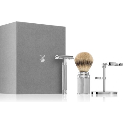 Mühle Traditional R89 + Mühle Traditional Silvertip Badger + stojanček