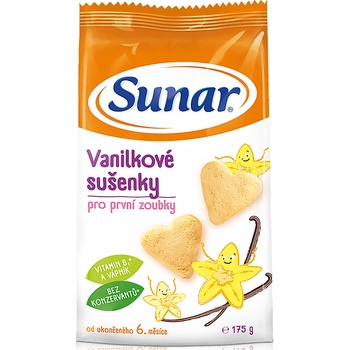 SUNÁREK SUNARKA Detské sušienky vanilkové 175 g
