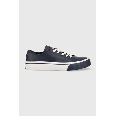 Tommy Jeans Ниски кецове Tommy Jeans Leather Vulc Tjm Ess в тъмносиньо (EM0EM01047)