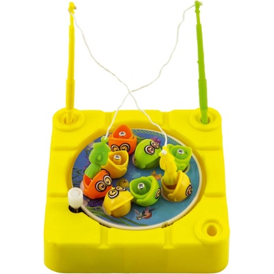 Teddies Hra ryby rybář magnetická plast 10 x 10 cm na natažení 3 barvy