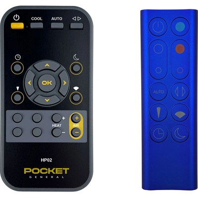 General DYSON Pure Hot Cool HP02 BLUE, DS-967826-03 - Вентилатор за таван дистанционно управление дубликат МАГНИТНО (Pure Hot Cool HP02 BLUE, DS-967826-03)