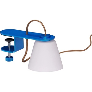 Hübsch Синя настолна лампа със стъклен абажур (височина 23 cm) Lure - Hübsch (962019)