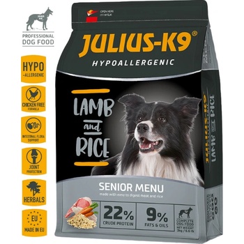 Julius K9 SENIOR/LIGHT Hypoallergenic JAHŇA A RÝŽE 12 kg