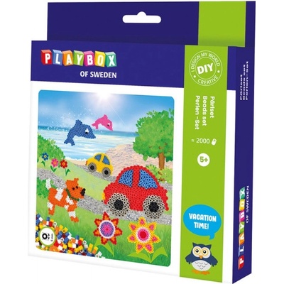 Playbox Zažehlovací korálky sada 2000 ks - Psi, auta, ryby, kytky