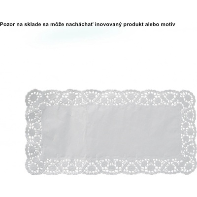 Wimex Dekoračná krajka PAP hranatá biela 40x20 cm 6 ks