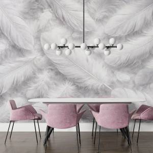 Art Gift Decor Фототапет пухкави бели пера