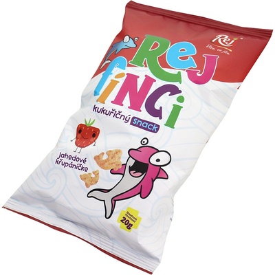 Rejfínci kukuřičný snack jahodový 20 g