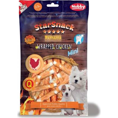 Nobby StarSnack Mini Wrapped kuřecí tyčinky pro psy 113 g