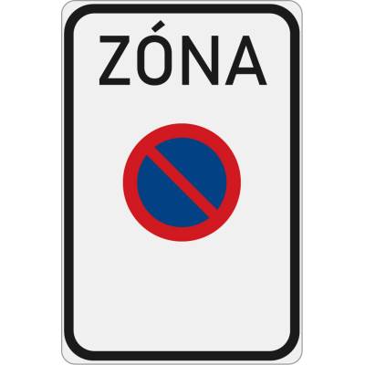 Zmenšená dopravní značka IZ8a Zóna s dopravním omezením