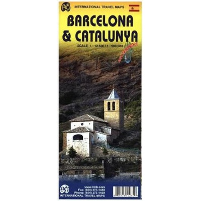 International Travel Map ITM Stadtplan Barcelona / Topographische Karte Catalunya