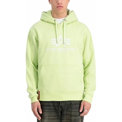 Alpha Industries Basic Hoody pánska mikina arctic lime