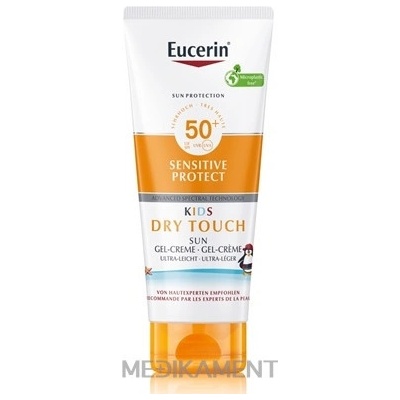 Eucerin Sun Sensitive Protect SPF50+ Detský gélový krém na opaľovanie 200 m
