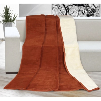 Bellatex přehoz Deka XXL na postel Kira terrakota 200 x 230 cm