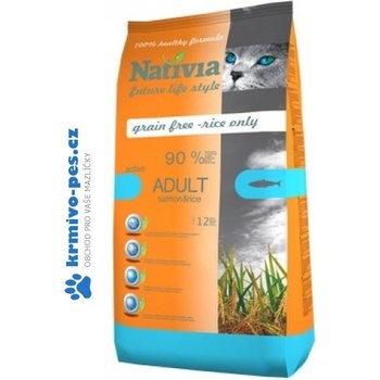 Nativia Cat Adult losos & rýže Active 1,5 kg