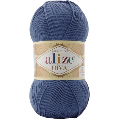 Alize příze Diva 353 šedomodrá