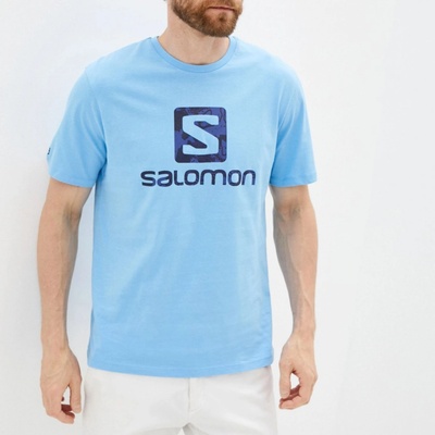 Tričko SALOMON Outlife Logo SS Tee Little Boy Modrá