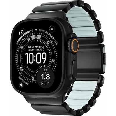 Nomad remienok Stratos pre Apple Watch 44-49mm - Ice Blue Glow/Black Hardware NM009896858