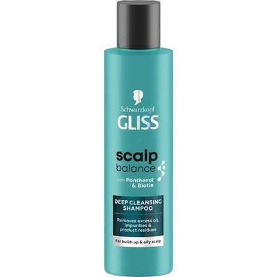 Schwarzkopf Gliss Scalp Balance hloubkově čisticí šampon na vlasy a pokožku hlavy 200 ml
