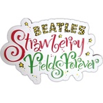 The Beatles Strawberry Fields Forever Logo Embossed Магнит (BEATMAG89)