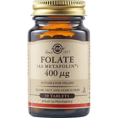 Solgar Folate, 400 mcg, 50 таблетки, Solgar