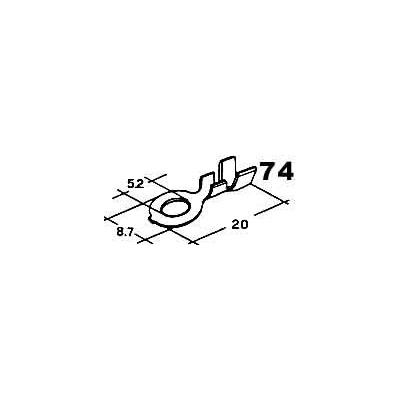 kabelové oko 5,2mm drát 0,8-4mm
