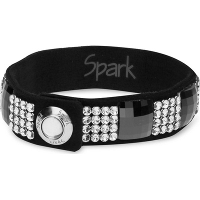Spark náramek se Swarovski Elements krystaly černý Monaco B4MESH2493CZCJ Krystal Jet