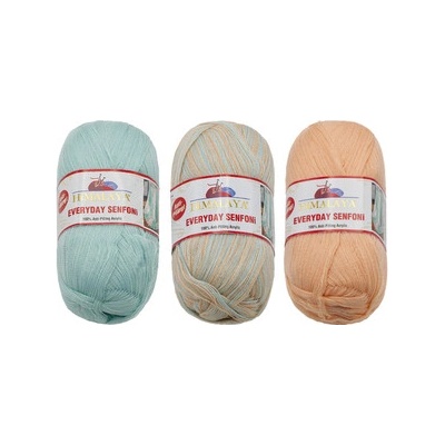 BELLATEX Priadza HiMALAYA EVERYDAY SENFONI 3× 100 g – 71014 losos, tyrkys