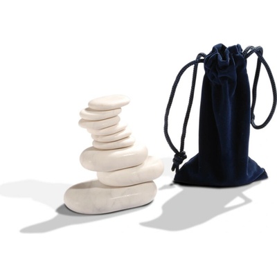 Fabulo Masážne mramorové kamene Fabulo, 9ks + zamatové vrecúško