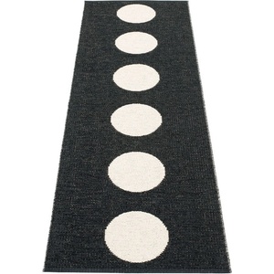 Pappelina Черно-бяла пътека за открито и закрито 70x225 cm Vera Black - Pappelina (VEX722)