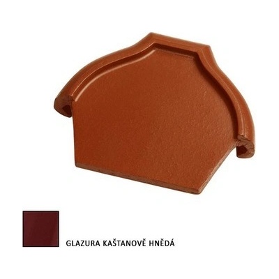 Tondach ukončení hřebenáče vrchní kaštanová glazura Stod