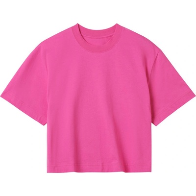 TRUE BLANKS Tričko Contemporary Womens Crop Top krátký rukáv dámské COT 738749ajr00 Růžová hyper