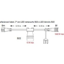 City SR-059549 Připojovací kabel B22 černý 0,2m