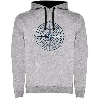 Суичър Kruskis Compass Rose Two-Colour hoodie - Grey (Heather Grey / Black)