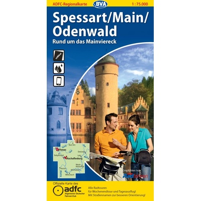 Spessart / Main / Odenwald 1:75.000 cyklomapa ADFC