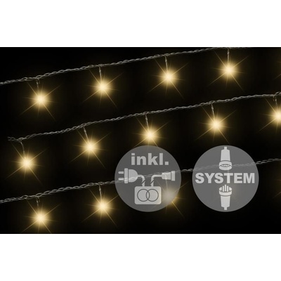 NEXOS diLED svetelná sieť 100 LED teplá biela napájanie