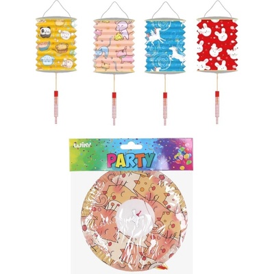 Lampión zvieratká válec 16cm modrá