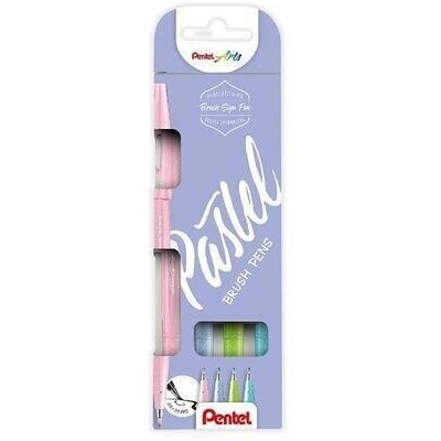 Pentel Brush Sign Pen SES15 4 ks