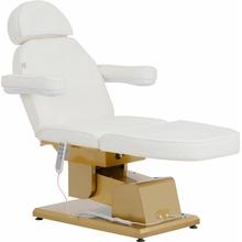 physa Elektrické kozmetické lôžko - 3 motory - 300 W - 200 x 60 x 60 - 82 cm - 200 kg - biele/zlaté PHYSA APRILIA WHITE