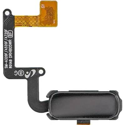 Čtečka otisků prstů + Flex kabel Samsung Galaxy A3 (A320 / 2017) / A5 (A520 / 2017) / A7 (A720 / 2017) – černá SAM0875