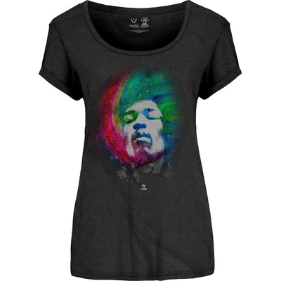 Jimi Hendrix tričko Galaxy Žena Čierna
