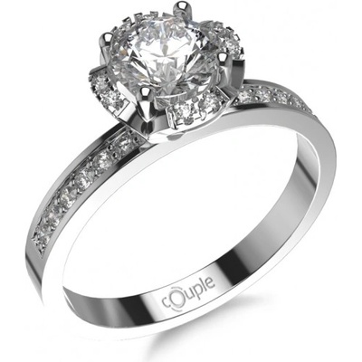 Couple zásnubní Padmé bílé zlato se zirkony 5260513